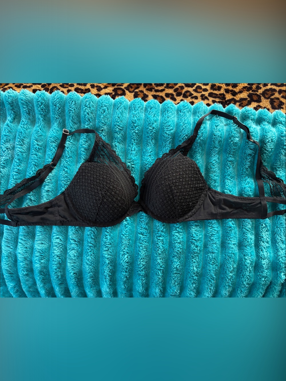 Target Black Lace Push-Up Bra with Scalloped Trim